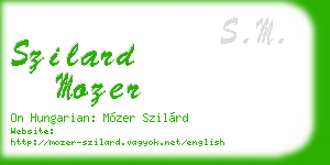 szilard mozer business card
